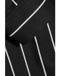 Robe chemise à rayures verticales noire Balenciaga