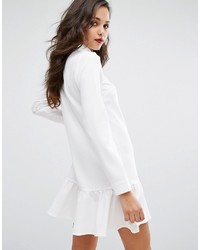 Robe chemise blanche PrettyLittleThing