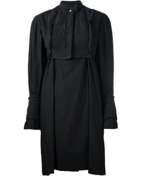 Robe chemise brodée noire Sacai