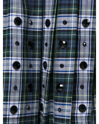 Robe chemise écossaise bleu canard No.21