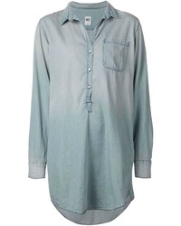 Robe chemise en denim bleu clair NSF