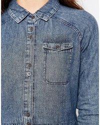 Robe chemise en denim bleue Bellfield