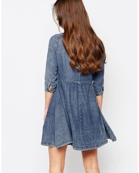 Robe chemise en denim bleue Bellfield