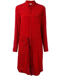 Robe chemise en soie rouge A.F.Vandevorst