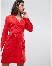 Robe chemise imprimée rouge Fabienne Chapot