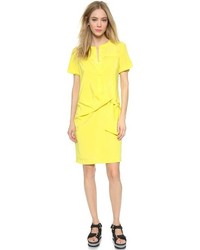 Robe chemise jaune DKNY