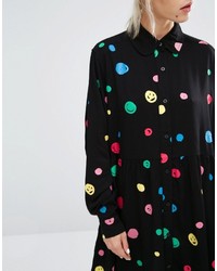 Robe chemise noire Lazy Oaf