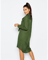 Robe chemise olive Missguided