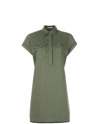 Robe chemise olive T by Alexander Wang