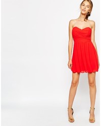 Robe de cocktail en chiffon rouge TFNC