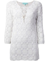 Robe de cocktail en crochet blanche Melissa Odabash