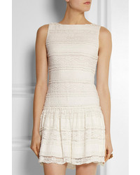 Robe de cocktail en dentelle blanche Alice + Olivia