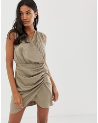 Robe de cocktail olive