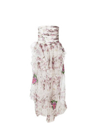 Robe de soirée à fleurs blanche Ermanno Scervino