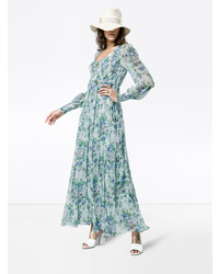 Robe de soirée à fleurs bleu clair Zimmermann