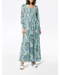 Robe de soirée à fleurs bleu clair Zimmermann