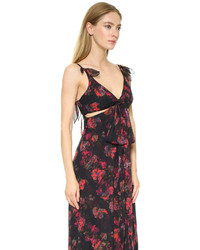 Robe de soirée à fleurs noire Thakoon