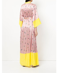 Robe de soirée à fleurs rose Miahatami