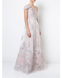 Robe de soirée à fleurs rose Marchesa Notte