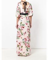 Robe de soirée à fleurs rose Dolce & Gabbana