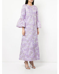Robe de soirée à fleurs violet clair Bambah