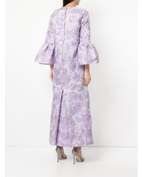 Robe de soirée à fleurs violet clair Bambah