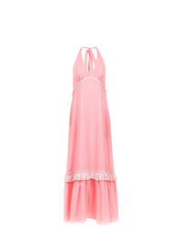 Robe de soirée à franges rose Clube Bossa