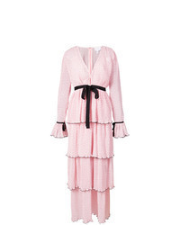 Robe de soirée á pois rose