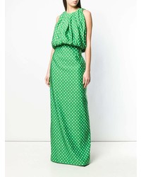 Robe de soirée á pois verte Calvin Klein 205W39nyc