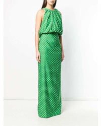 Robe de soirée á pois verte Calvin Klein 205W39nyc