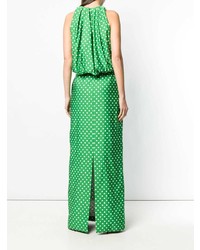 Robe de soirée á pois verte Calvin Klein 205W39nyc