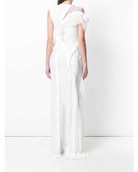 Robe de soirée à volants blanche Givenchy