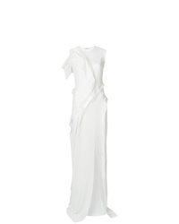 Robe de soirée à volants blanche Givenchy