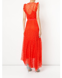 Robe de soirée à volants orange Alice McCall