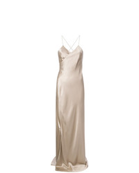 Robe de soirée beige Michelle Mason