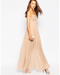 Robe de soirée beige Asos