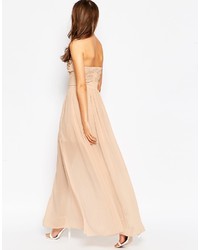 Robe de soirée beige Asos