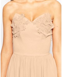 Robe de soirée beige Asos