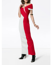 Robe de soirée blanc et rouge Haider Ackermann