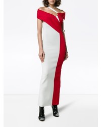 Robe de soirée blanc et rouge Haider Ackermann