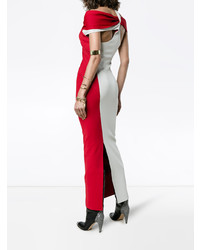 Robe de soirée blanc et rouge Haider Ackermann