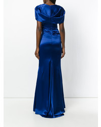 Robe de soirée bleu marine Talbot Runhof