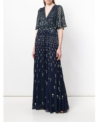 Robe de soirée bleu marine Temperley London