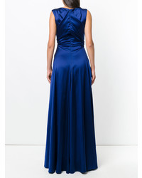 Robe de soirée bleu marine Talbot Runhof