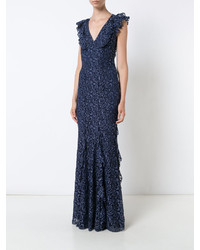 Robe de soirée bleu marine Zac Posen