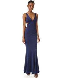 Robe de soirée bleu marine Zac Posen