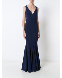 Robe de soirée bleu marine Zac Posen