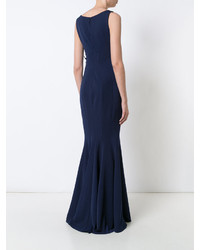 Robe de soirée bleu marine Zac Posen