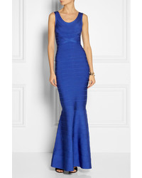 Robe de soirée bleue Herve Leger