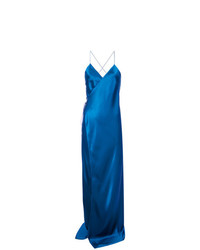 Robe de soirée bleue Michelle Mason